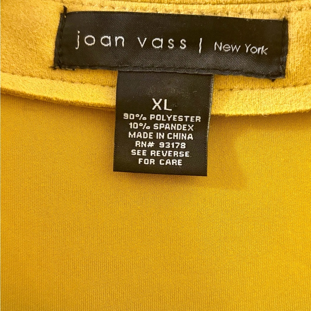 Joan Vass- New York Yellow Faux Suede Women's Shacket/Jacket, Size. XL - Picture 3 of 7